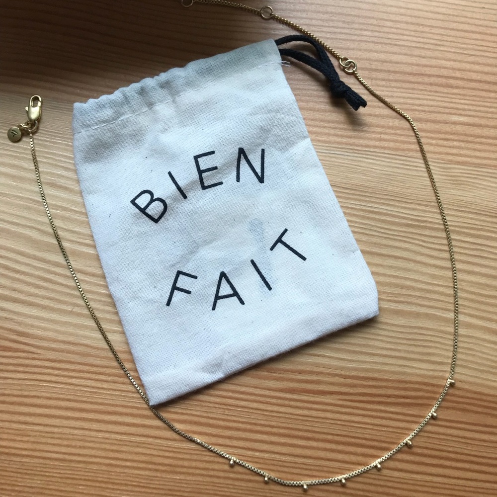 Madewell gold plated dot necklace